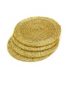 Golden Beaded Coaster-Set of 4 Golden Beaded Coaster-Set of 4