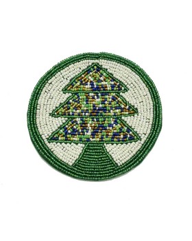 Christmas tree Beaded Coaster-Set of 4