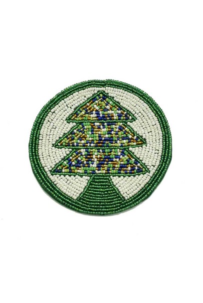 Christmas tree Beaded Coaster-Set of 4