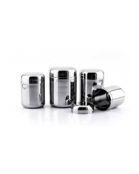 Stainless Steel Container Set, 4-Pieces, Silver Stainless Steel Container Set, 4-Pieces, Silver
