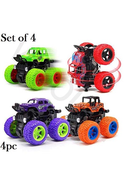 Unbreakable 4pc 4WD Mini Monster Trucks