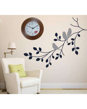Plastic Wooden Look Designer Wall Clock