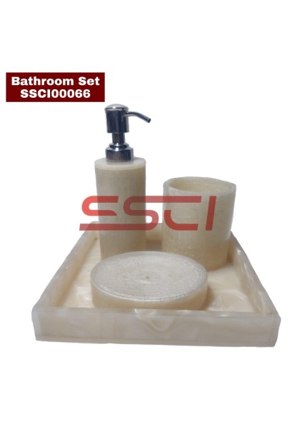 Bathroom Accessory Set - White