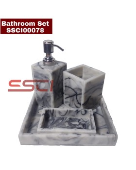 Bathroom Accessory Set - Black and White Bathroom Accessory Set - Black and White