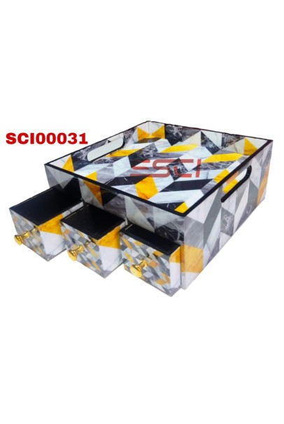 Wooden Drawer Tray- Multi Color