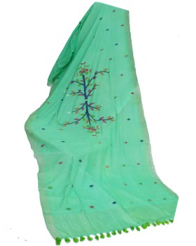 Jamdani cotton silk dupatta.