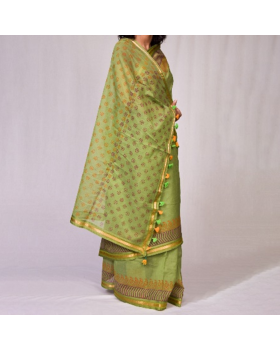 Women's Saree - Blockprinted - Chanderi