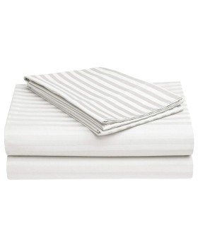 Cotton King Size Bedsheet with 2 Pillow Covers (White)