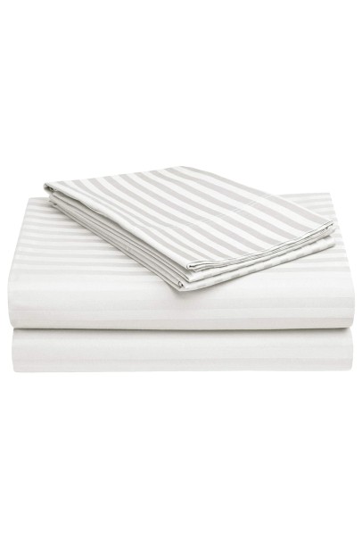 Cotton King Size Bedsheet with 2 Pillow Covers (White)
