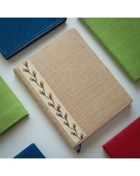 Handmade Jute Cover Diary 2019 Calender with Warli Art Stripe