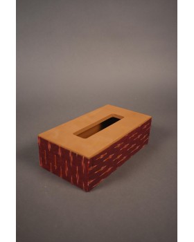 Tissue Box with Ikat fabric