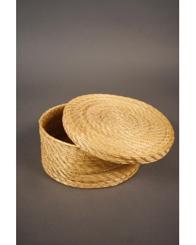 Golden Grass Round Box