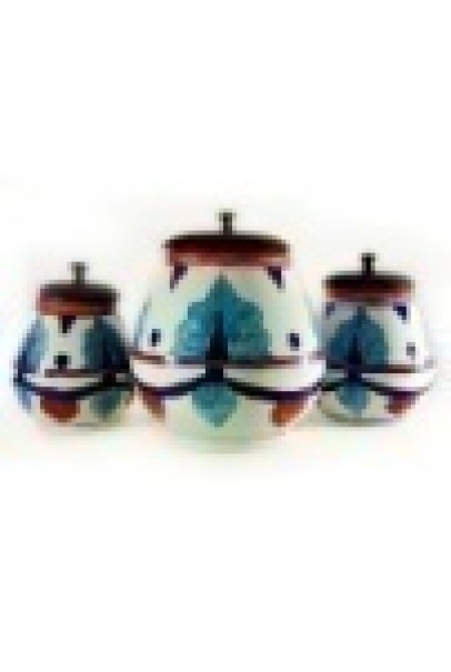 Big blue pottery jar 