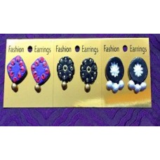 Handpainted Terracotta Jewellery – Ear rings
