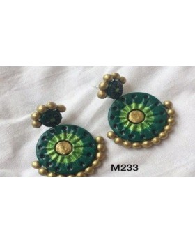 Handpainted Terracotta Jewellery – Ear rings Handpainted Terracotta Jewellery – Ear rings